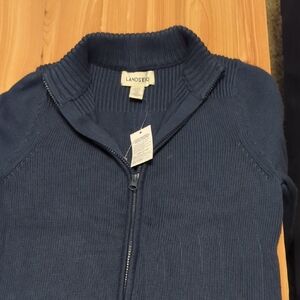 Lands' End Kids' Navy Blue Zip-Up Sweater